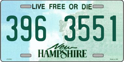 NH license plate 3963551