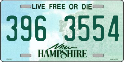 NH license plate 3963554