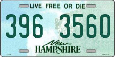 NH license plate 3963560