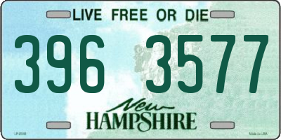 NH license plate 3963577