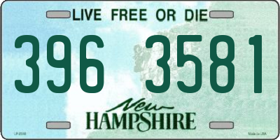 NH license plate 3963581