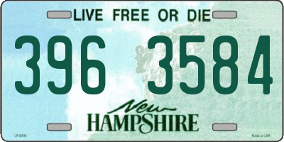 NH license plate 3963584