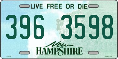 NH license plate 3963598