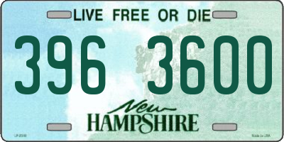 NH license plate 3963600