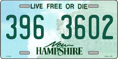 NH license plate 3963602