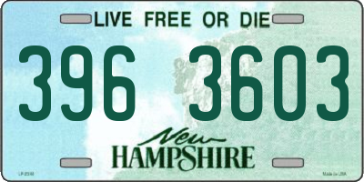 NH license plate 3963603