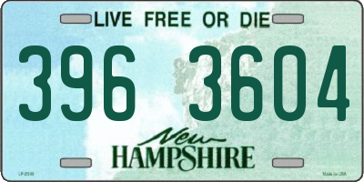 NH license plate 3963604