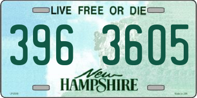 NH license plate 3963605