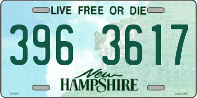 NH license plate 3963617