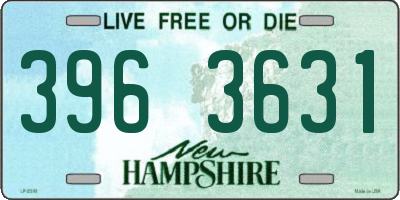 NH license plate 3963631