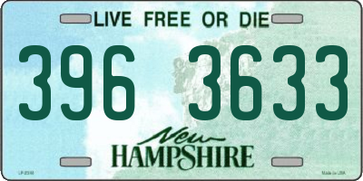 NH license plate 3963633