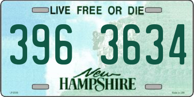 NH license plate 3963634