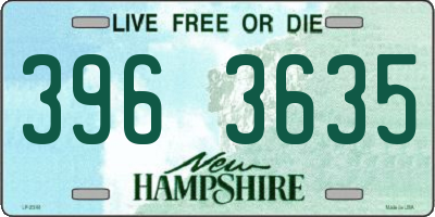 NH license plate 3963635