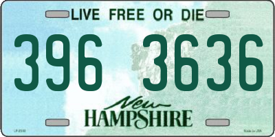 NH license plate 3963636