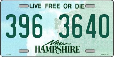 NH license plate 3963640