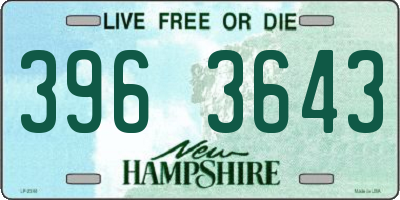 NH license plate 3963643