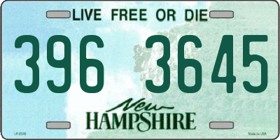 NH license plate 3963645