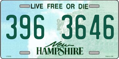 NH license plate 3963646