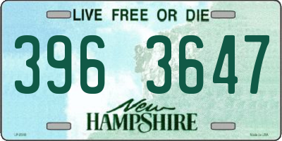 NH license plate 3963647