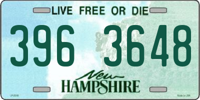 NH license plate 3963648