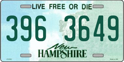 NH license plate 3963649