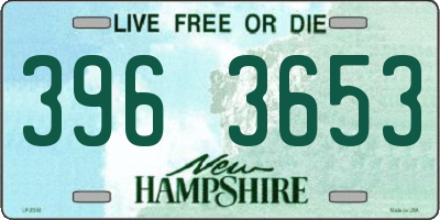NH license plate 3963653