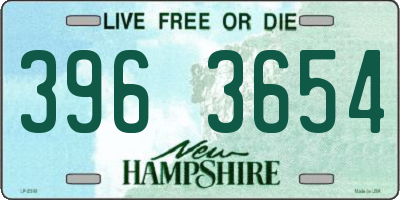 NH license plate 3963654