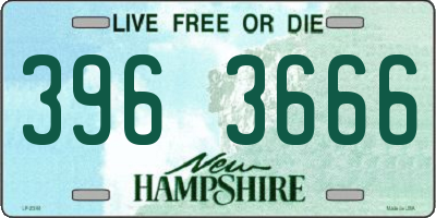 NH license plate 3963666