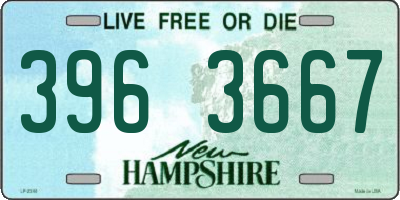 NH license plate 3963667