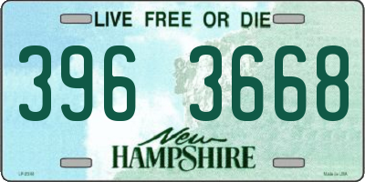 NH license plate 3963668