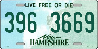 NH license plate 3963669