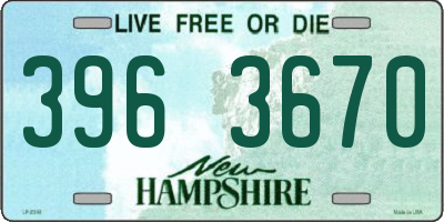 NH license plate 3963670