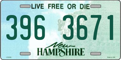 NH license plate 3963671