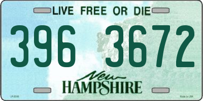 NH license plate 3963672