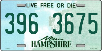 NH license plate 3963675