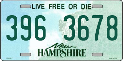 NH license plate 3963678