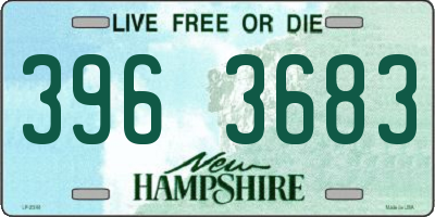 NH license plate 3963683