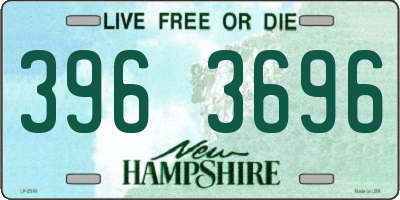 NH license plate 3963696