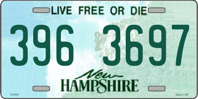 NH license plate 3963697