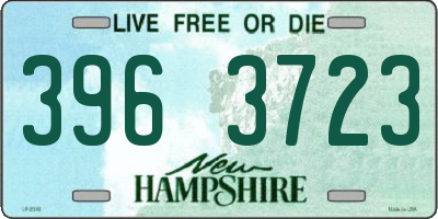 NH license plate 3963723