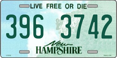NH license plate 3963742