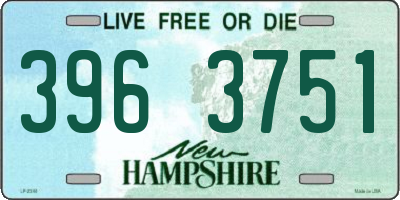 NH license plate 3963751
