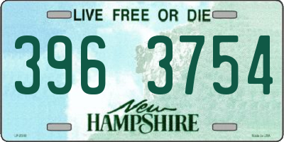 NH license plate 3963754