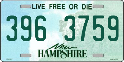 NH license plate 3963759