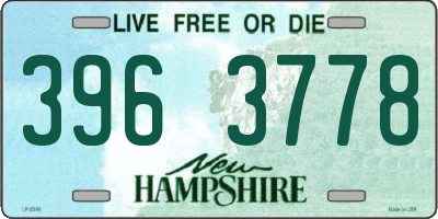 NH license plate 3963778