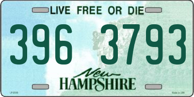NH license plate 3963793