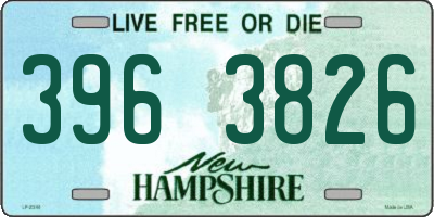 NH license plate 3963826