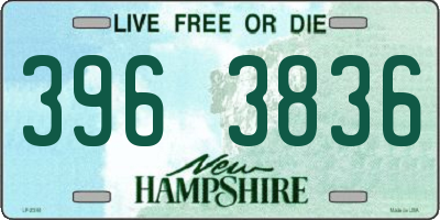 NH license plate 3963836