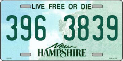 NH license plate 3963839