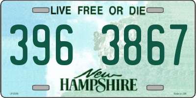 NH license plate 3963867
